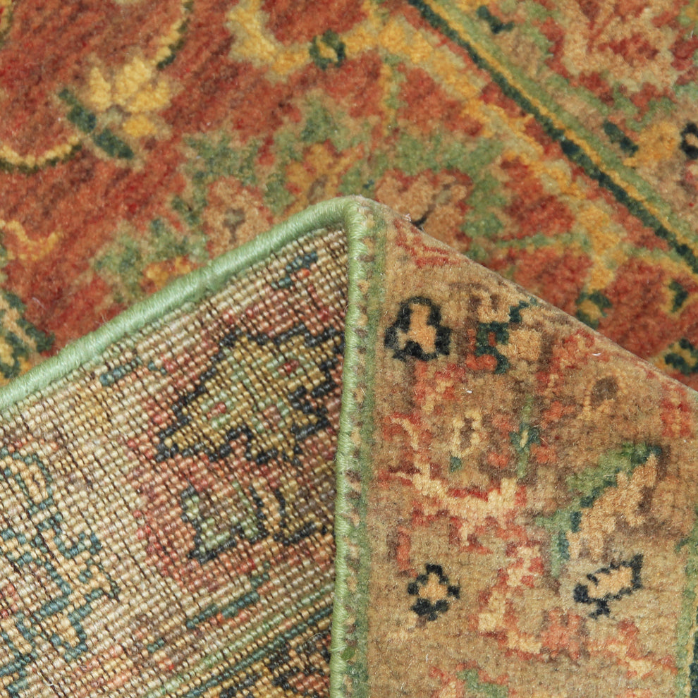 Traditional Wool Red Handknotted Rug