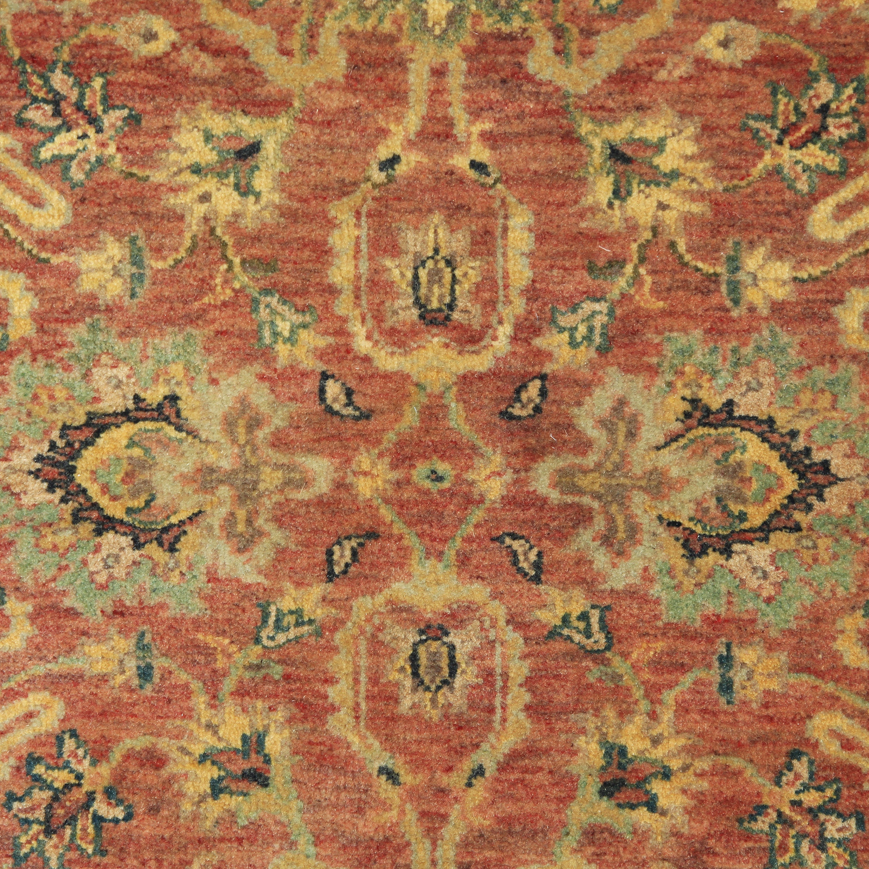 Traditional Wool Red Handknotted Rug