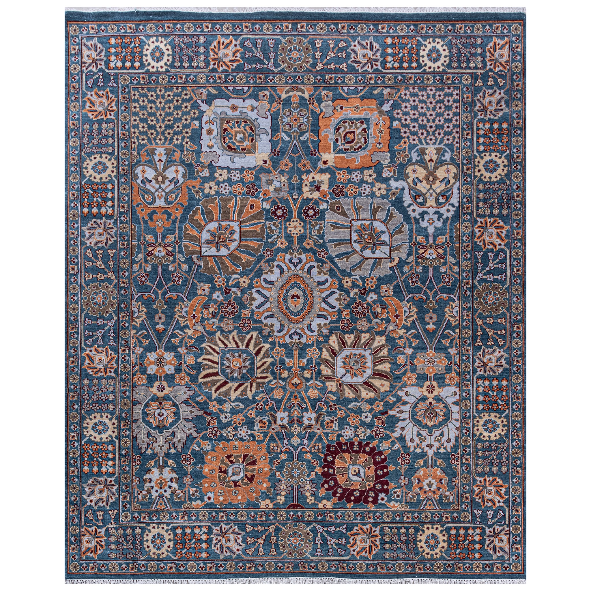 Traditional Wool Blue Handknotted Rug