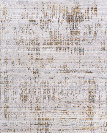 Modern Wool & Silk Grey Handknotted Rug