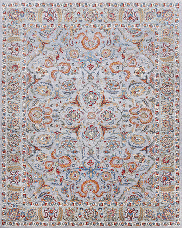 Transitional Wool Grey Handknotted Rug