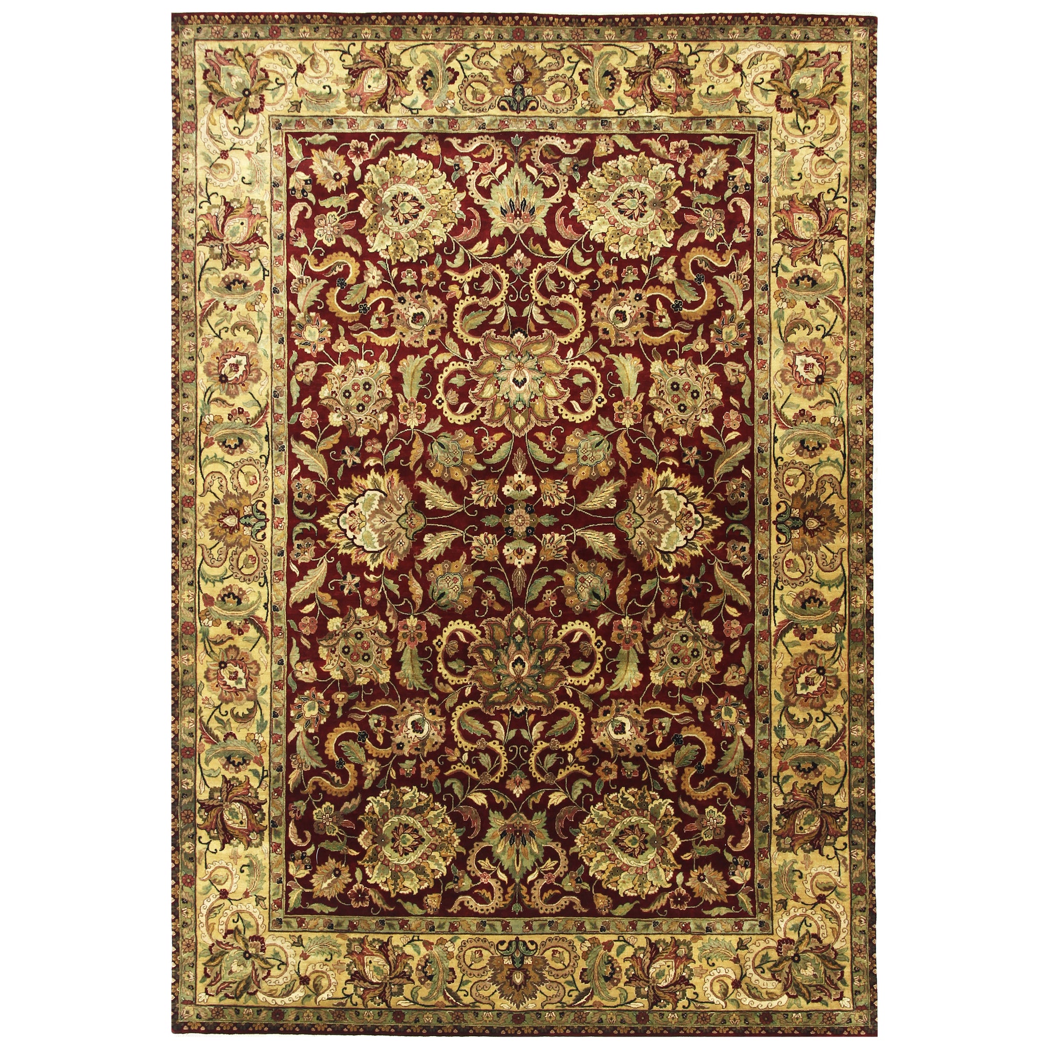 Traditional Wool Red Handknotted Rug