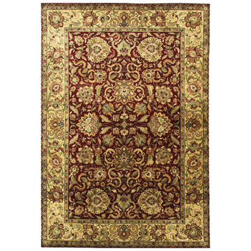 Traditional Wool Red Handknotted Rug