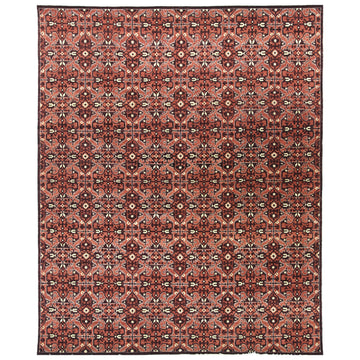 Transtional Wool Red Handknotted Rug