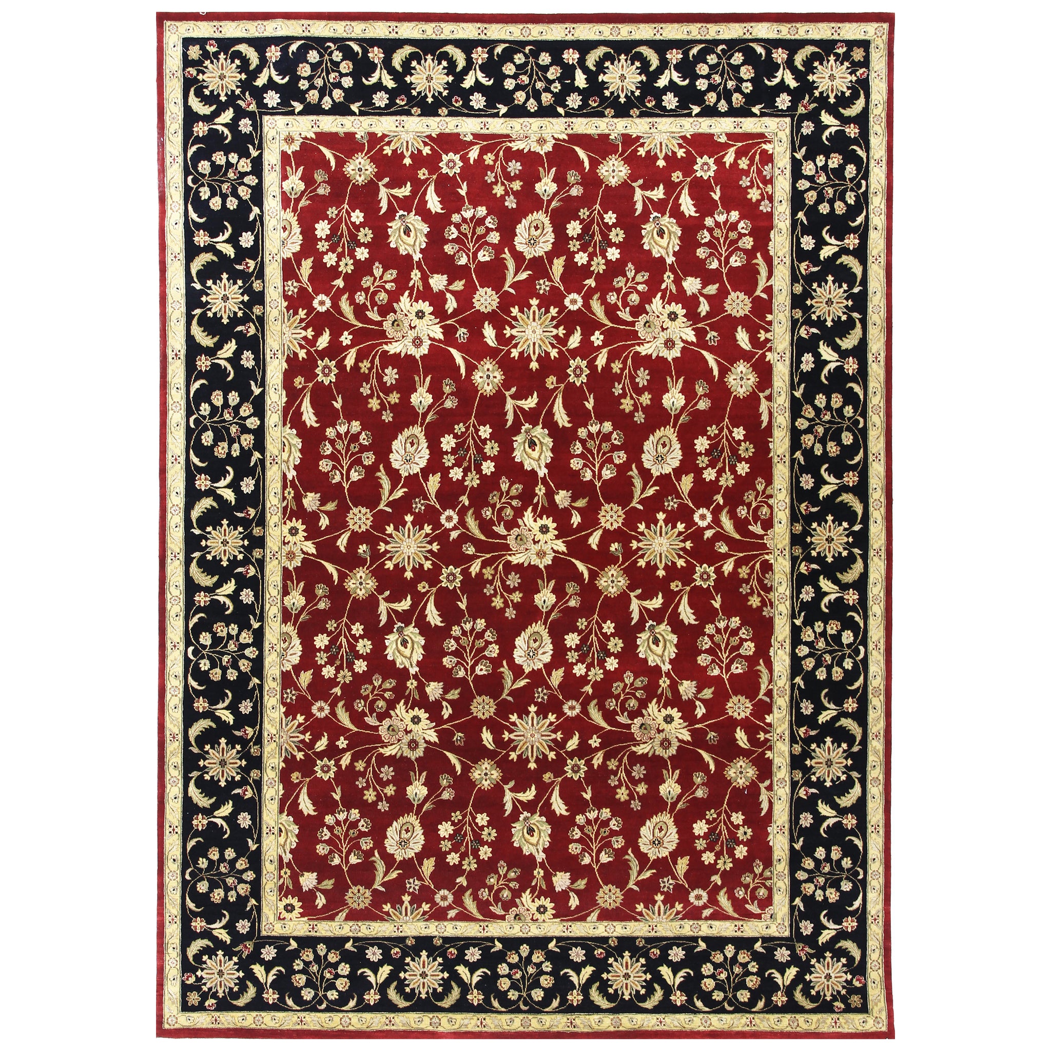 Traditional Wool Red Handknotted Rug