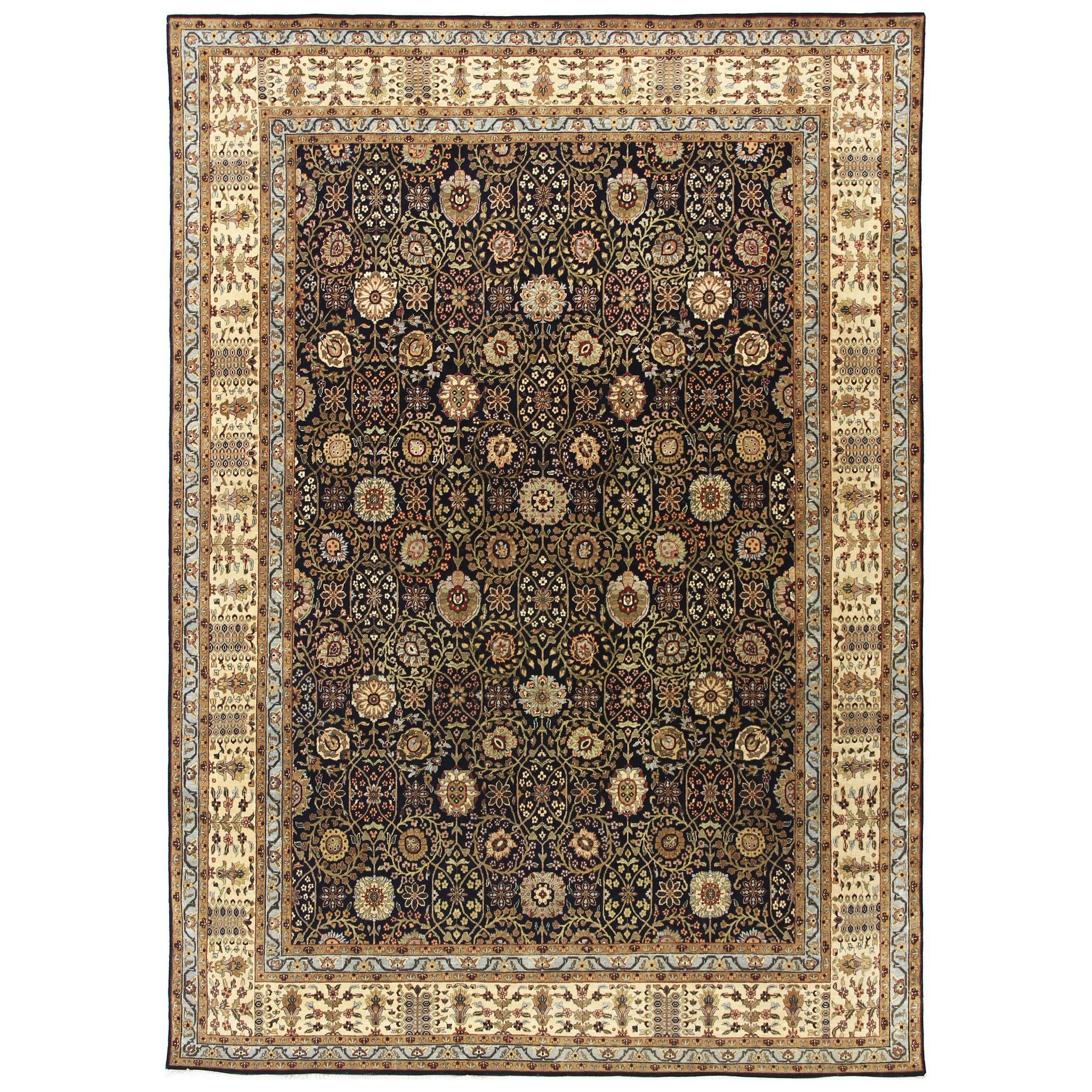 Traditional Wool Bue Handknotted Rug