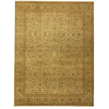 Traditional Wool Cream Handknotted Rug