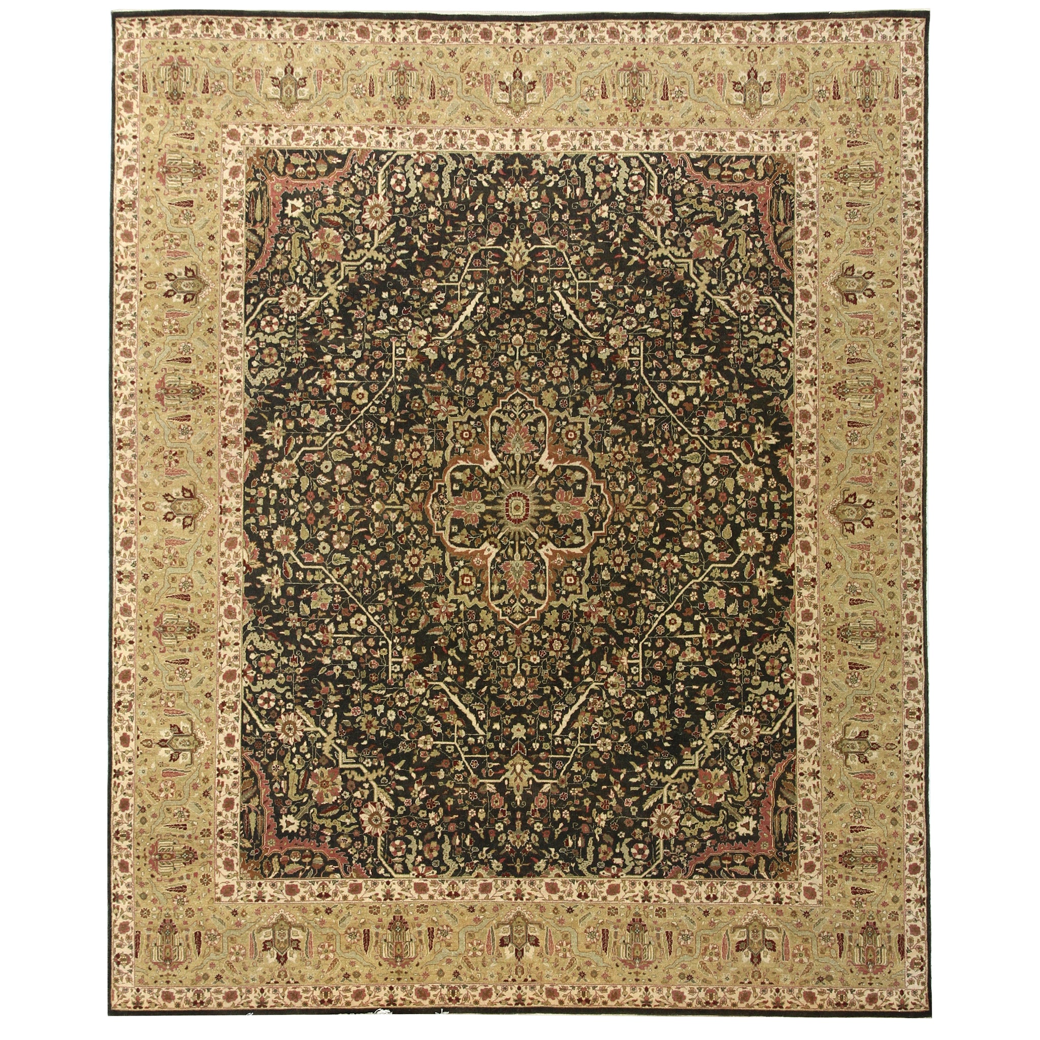 Traditional Wool Blue Handknotted Rug