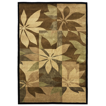 Modern Wool Brown Handknotted Rug