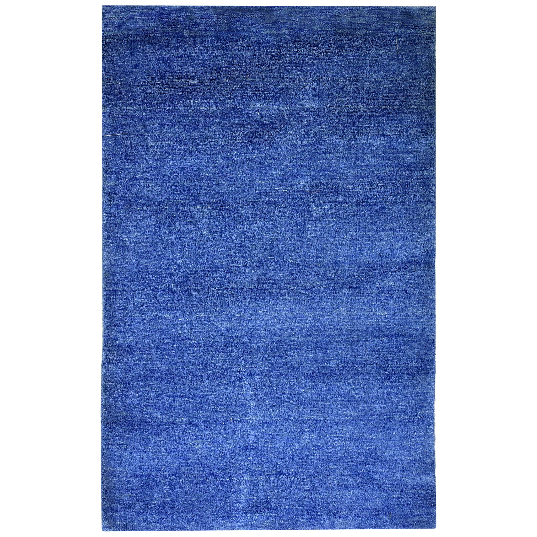 Modern Wool Blue Handknotted Rug