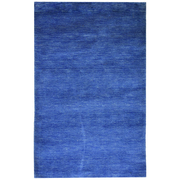 Modern Wool Blue Handknotted Rug