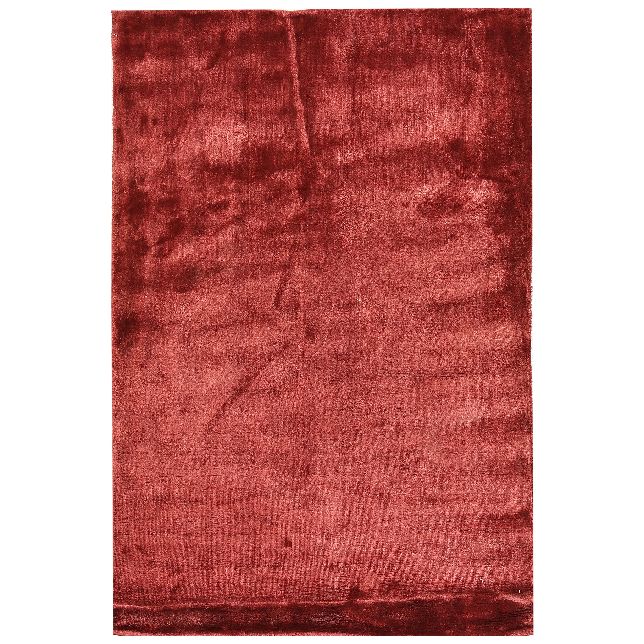Modern Wool Red Handknotted Rug