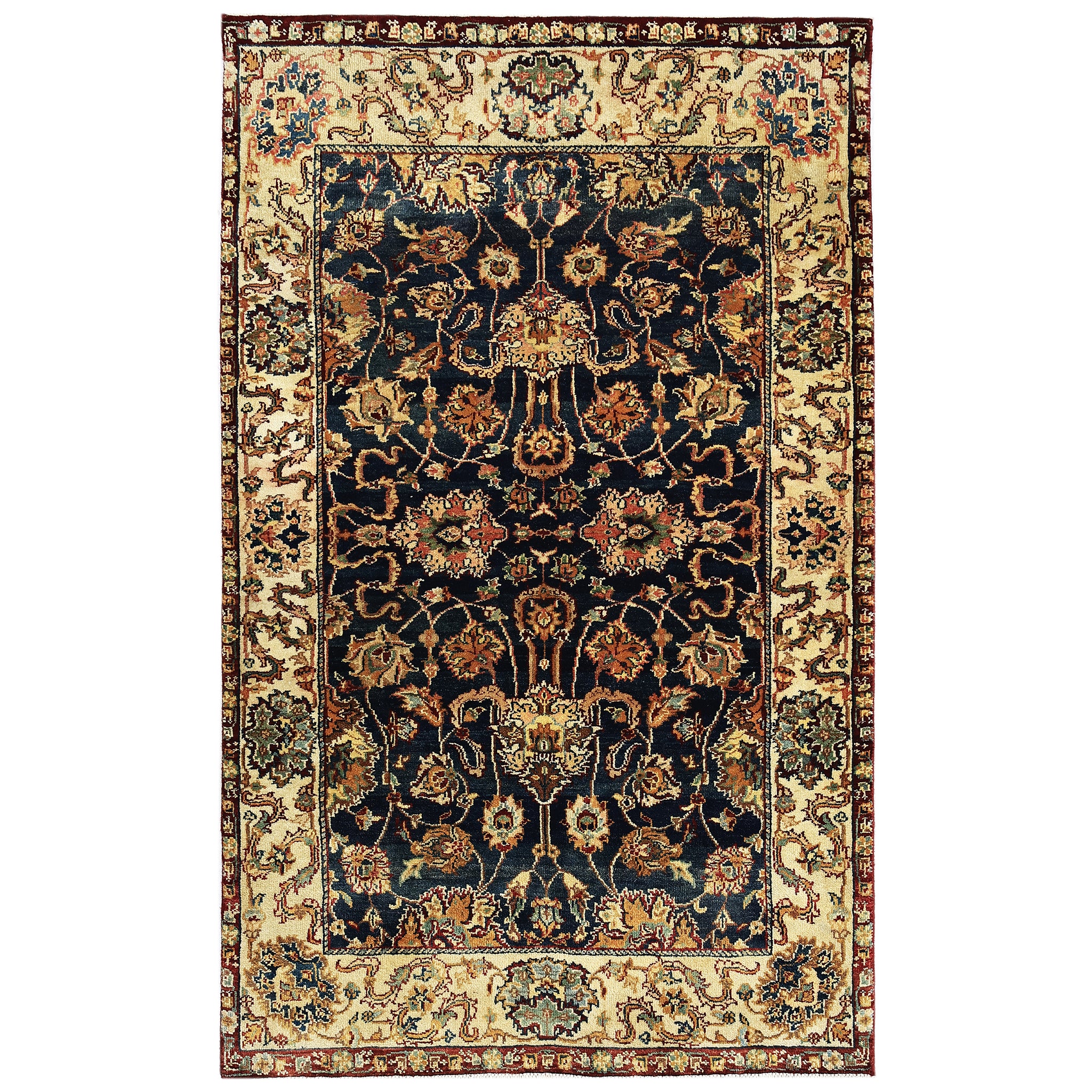 Traditional Wool Blue Handknotted Rug