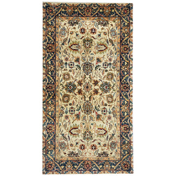 Traditional Wool Cream Handknotted Rug