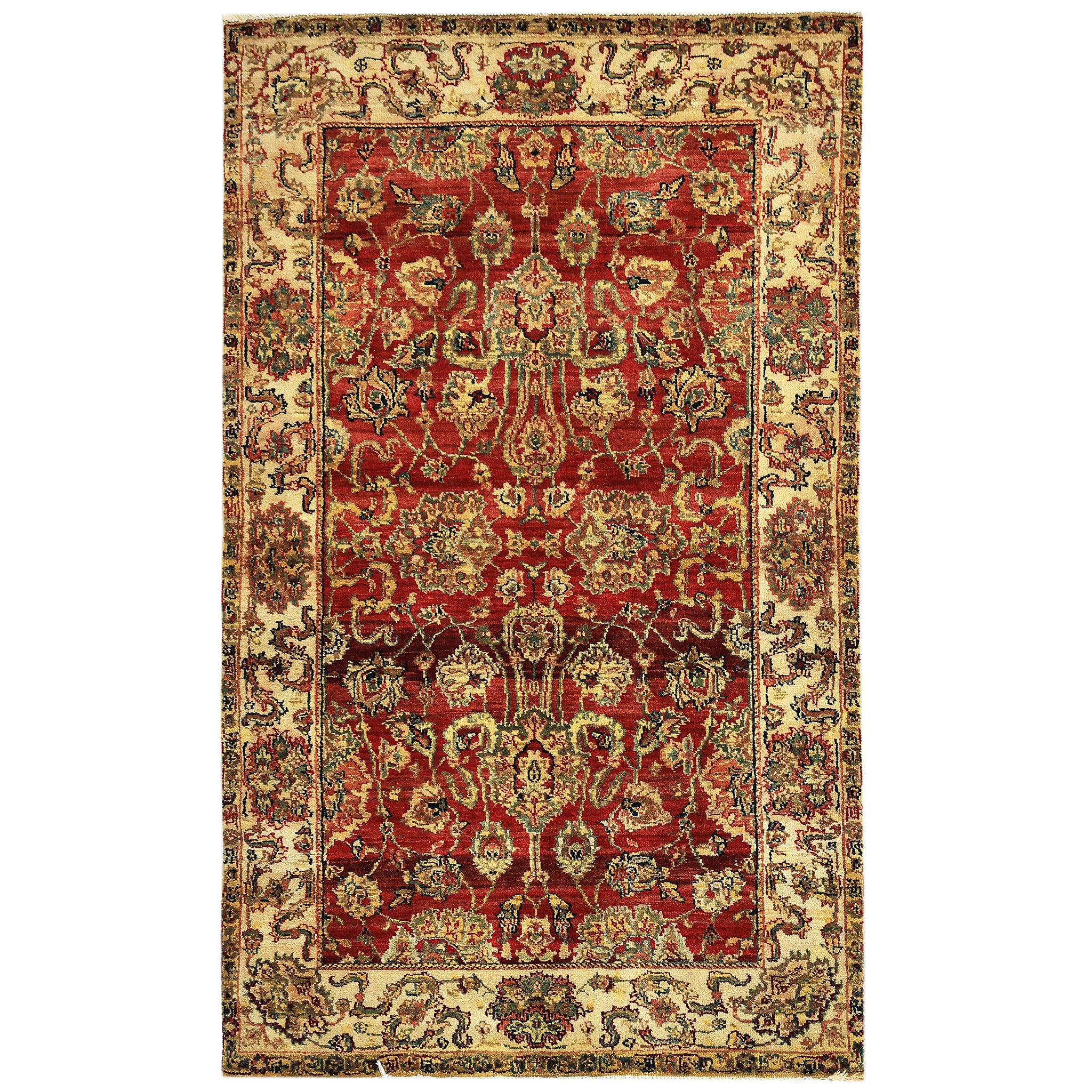 Traditional Wool Red Handknotted Rug