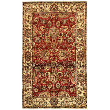Traditional Wool Red Handknotted Rug