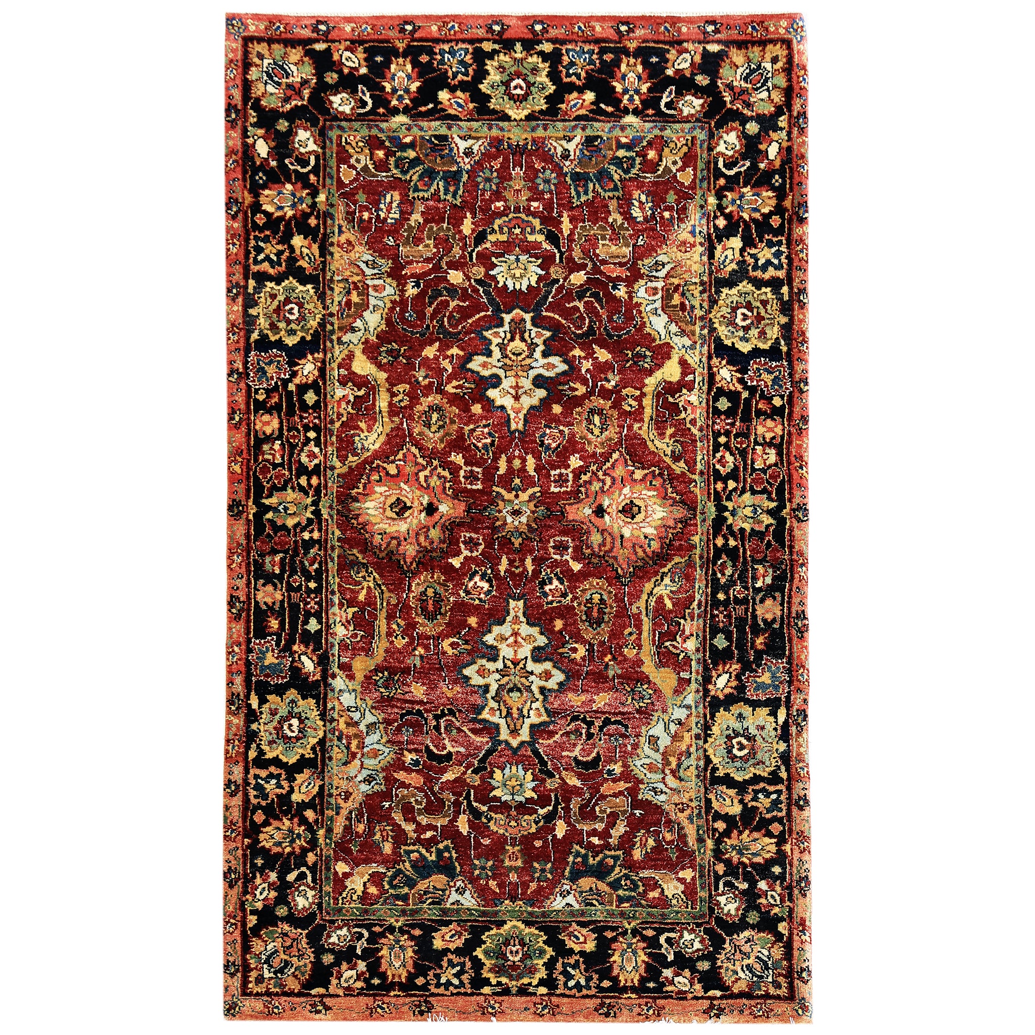 Traditional Wool Red Handknotted Rug