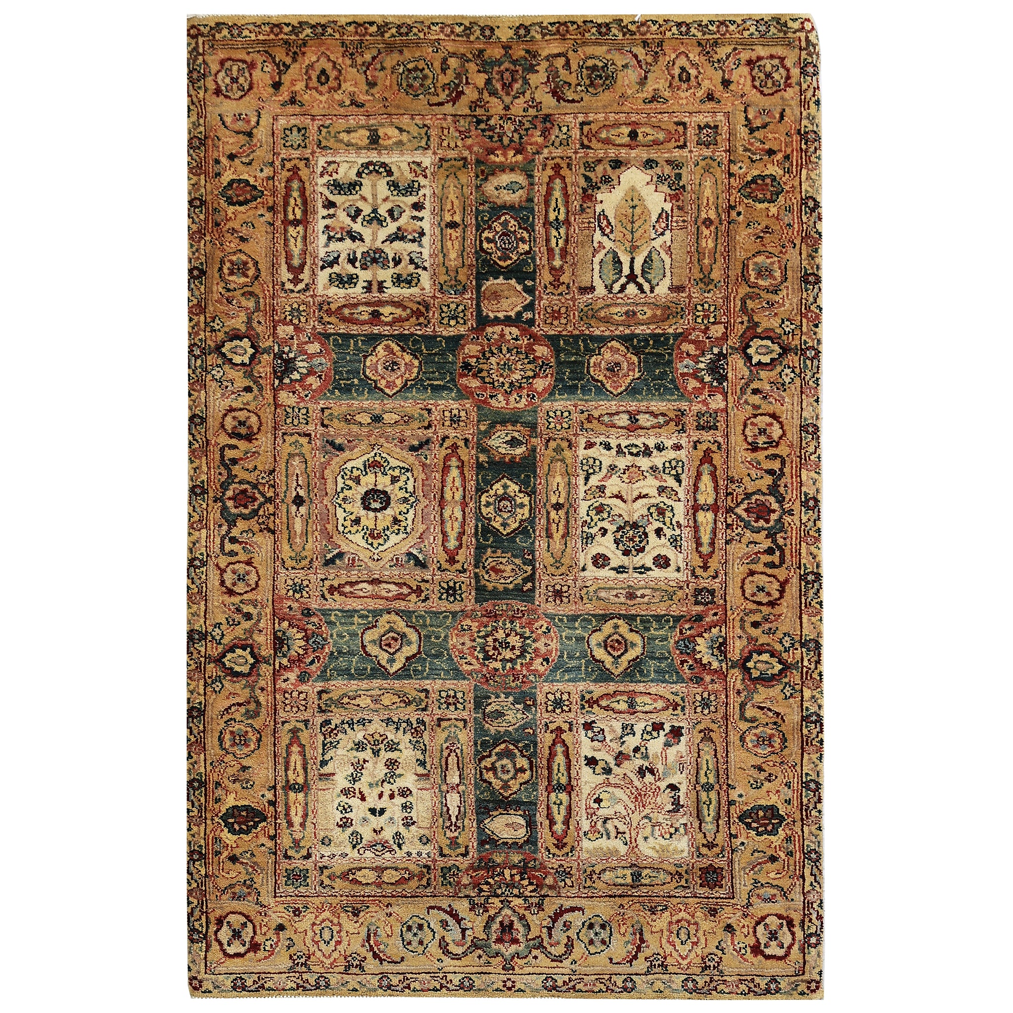 Traditional Wool Cream Handknotted Rug