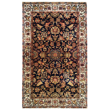 Traditional Wool Navy Handknotted Rug