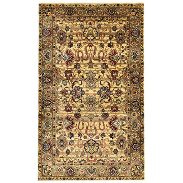 Traditional Wool Cream Handknotted Rug