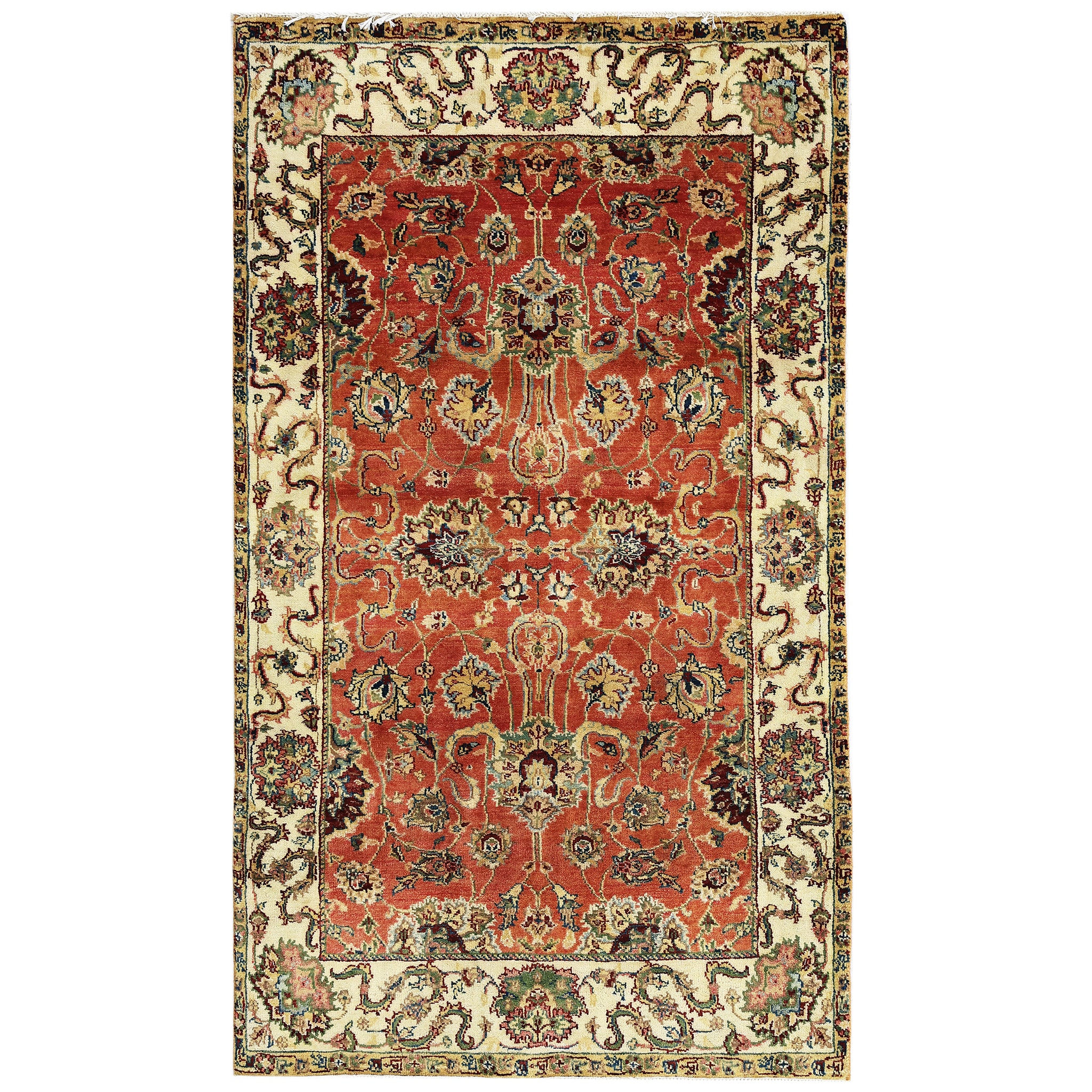 Traditional Wool Red Handknotted Rug