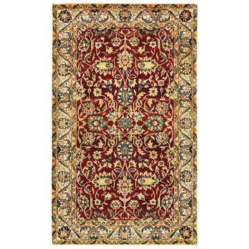 Traditional Wool Red Handknotted Rug