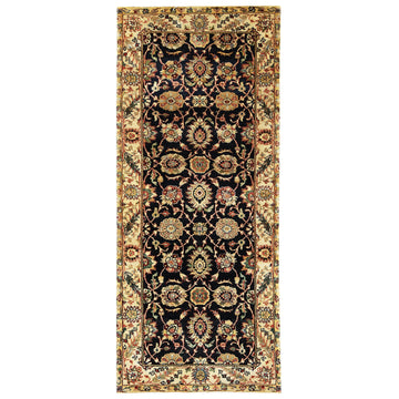 Traditional Wool Black Handknotted Rug