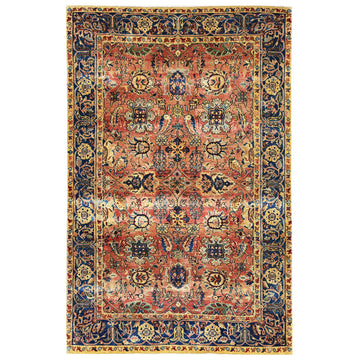 Traditional Wool Red Handknotted Rug