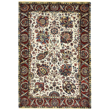 Traditional Wool Beige Handknotted Rug