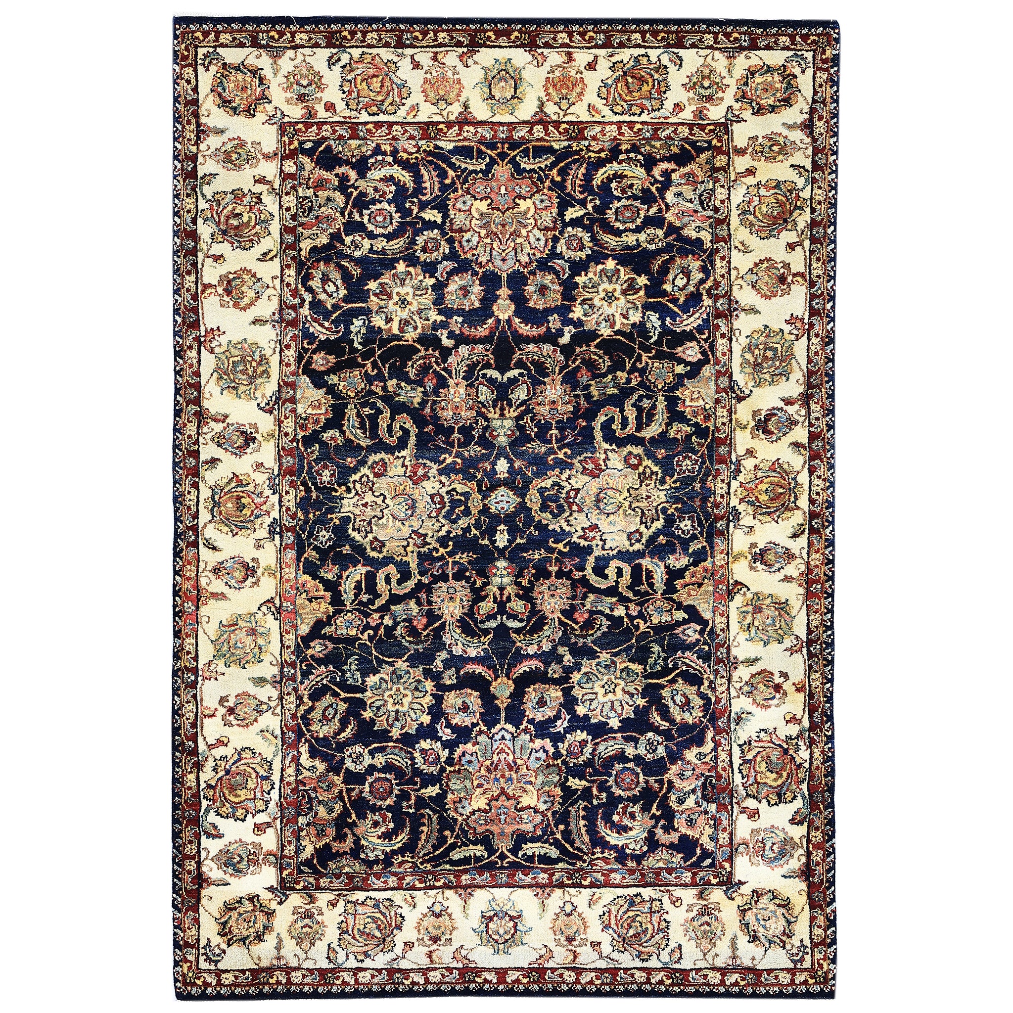 Traditional Wool Blue Handknotted Rug