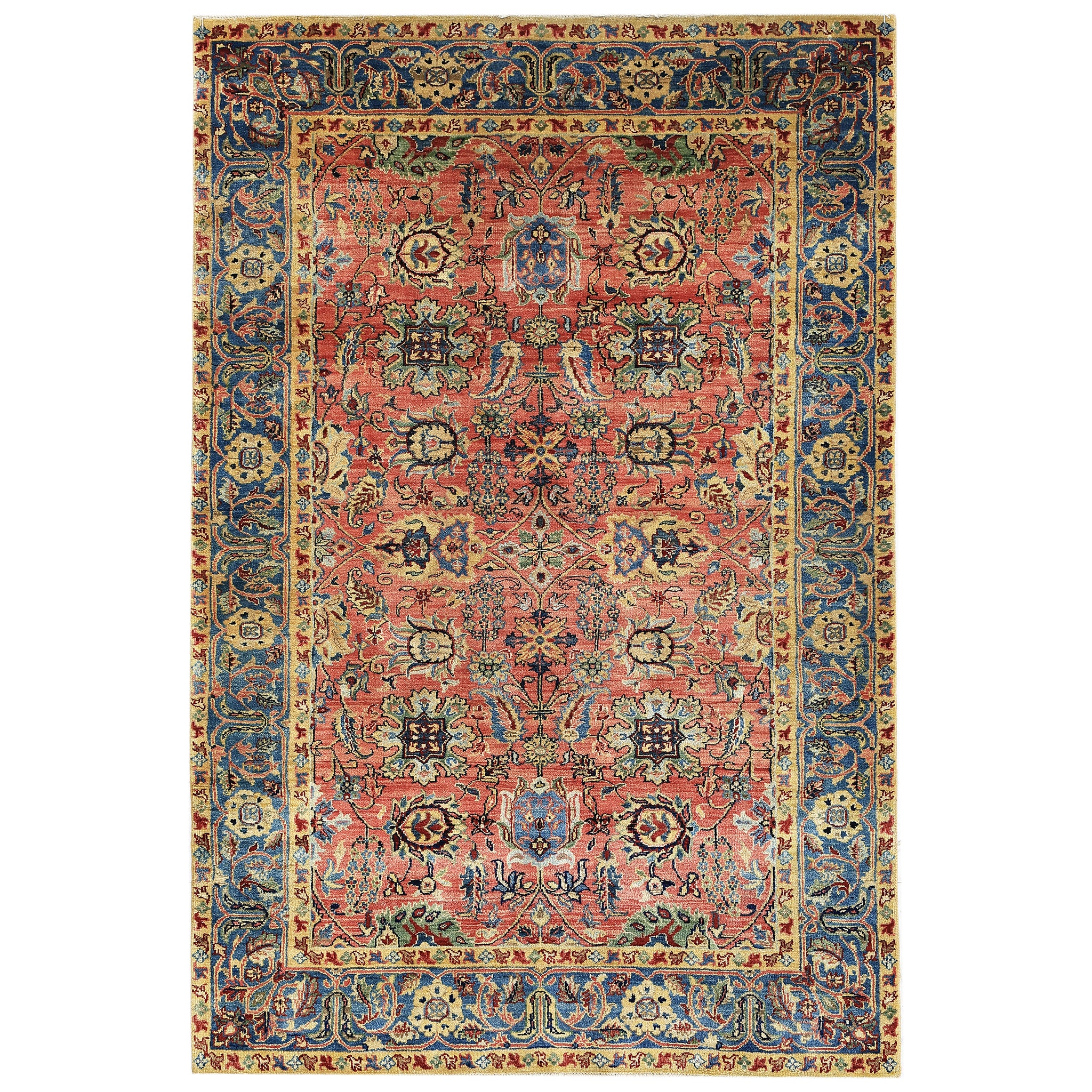 Traditional Wool Red Handknotted Rug