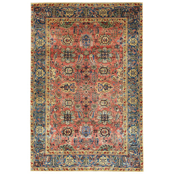 Traditional Wool Red Handknotted Rug