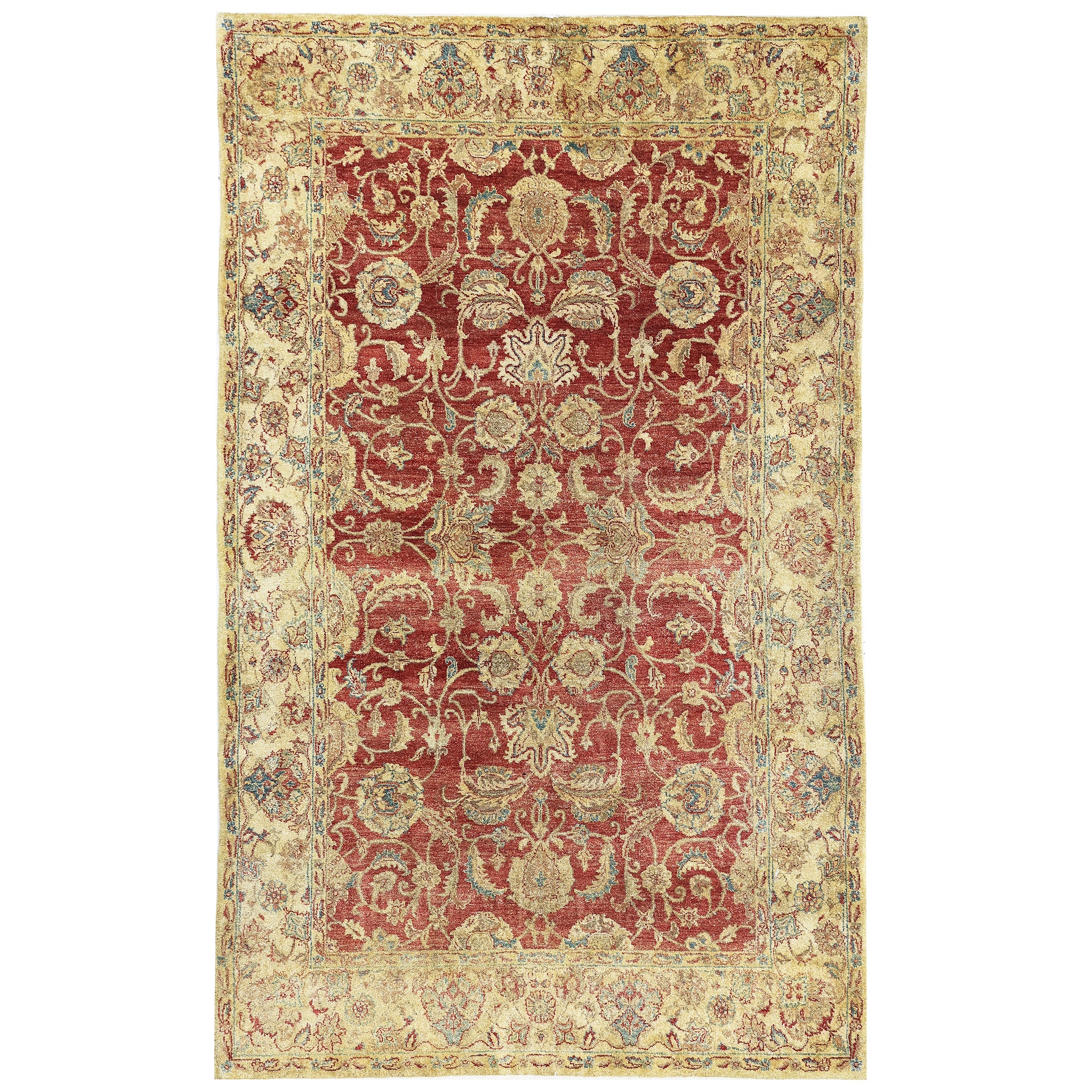 Traditional Wool Red Handknotted Rug