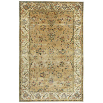 Traditional Wool Beige Handknotted Rug