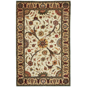 Traditional Wool Beige Handknotted Rug