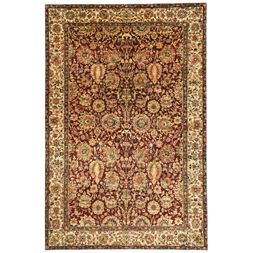 Traditional Wool Beige Handknotted Rug