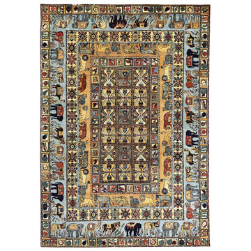 Traditional Wool Beige Handknotted Rug