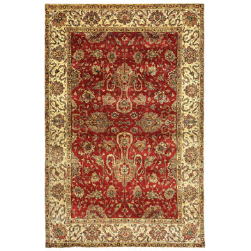 Traditional Wool Red Handknotted Rug