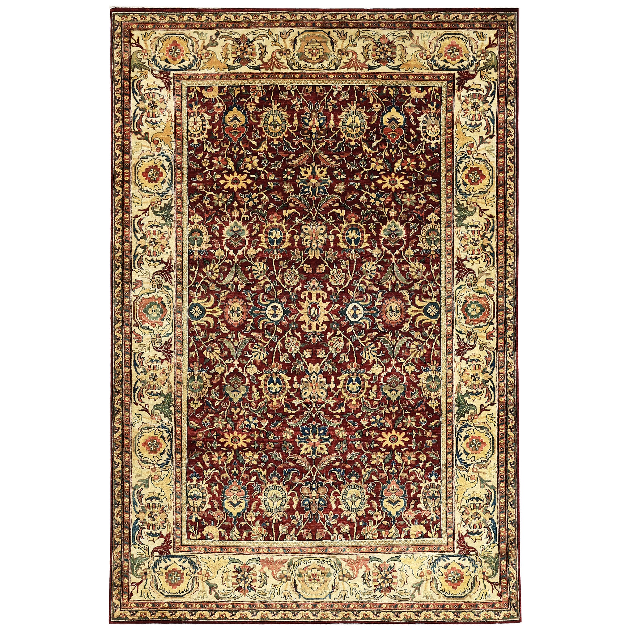 Traditional Wool Red Handknotted Rug