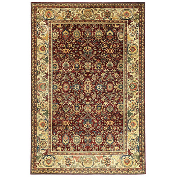Traditional Wool Red Handknotted Rug