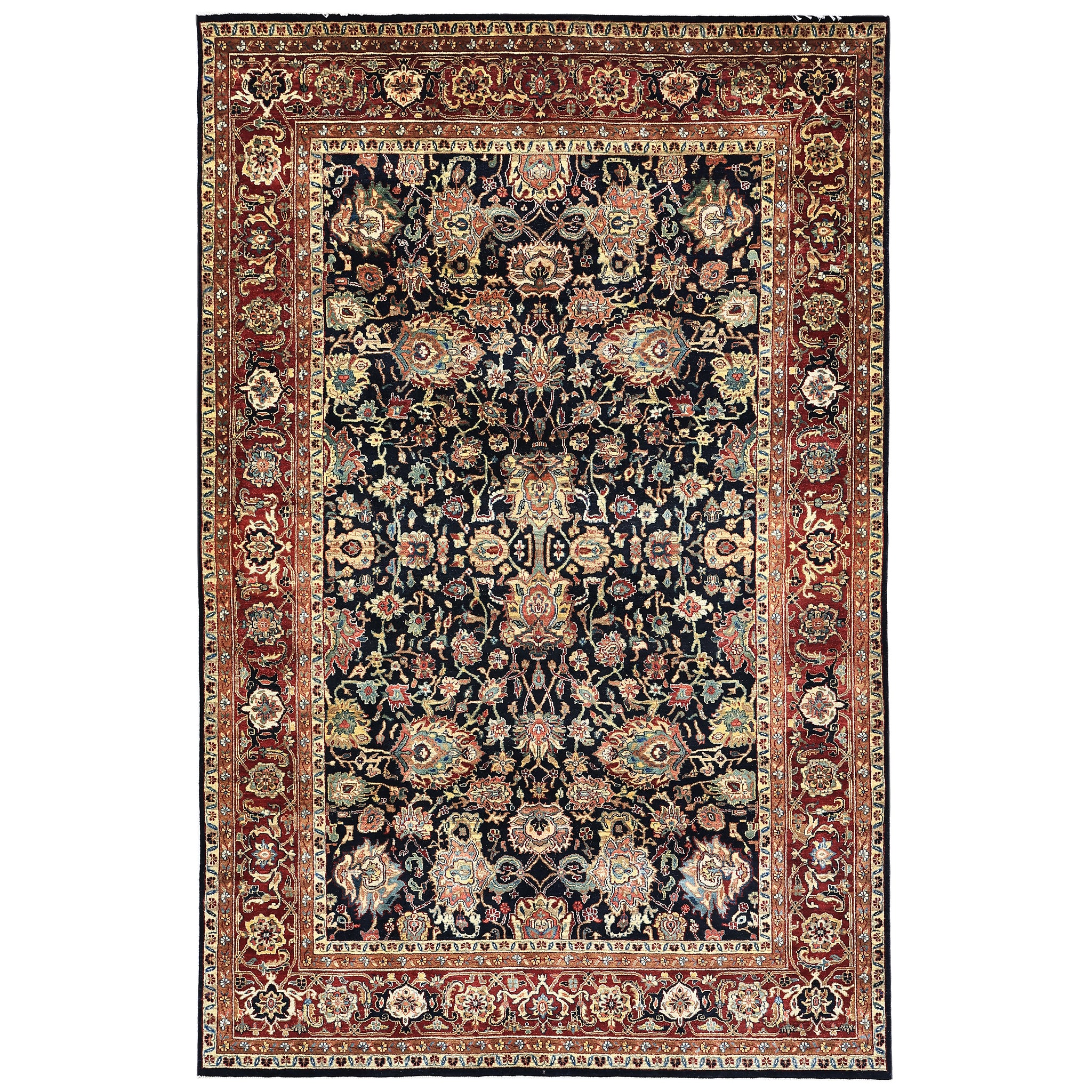 Traditional Wool Blue Handknotted Rug