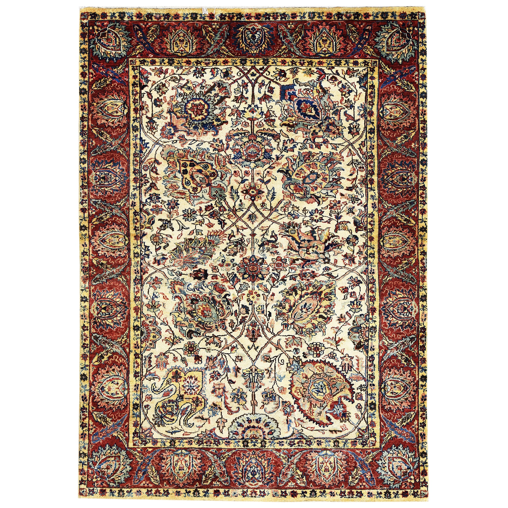 Traditional Wool Beige Handknotted Rug