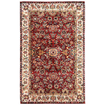 Traditional Wool Red Handknotted Rug