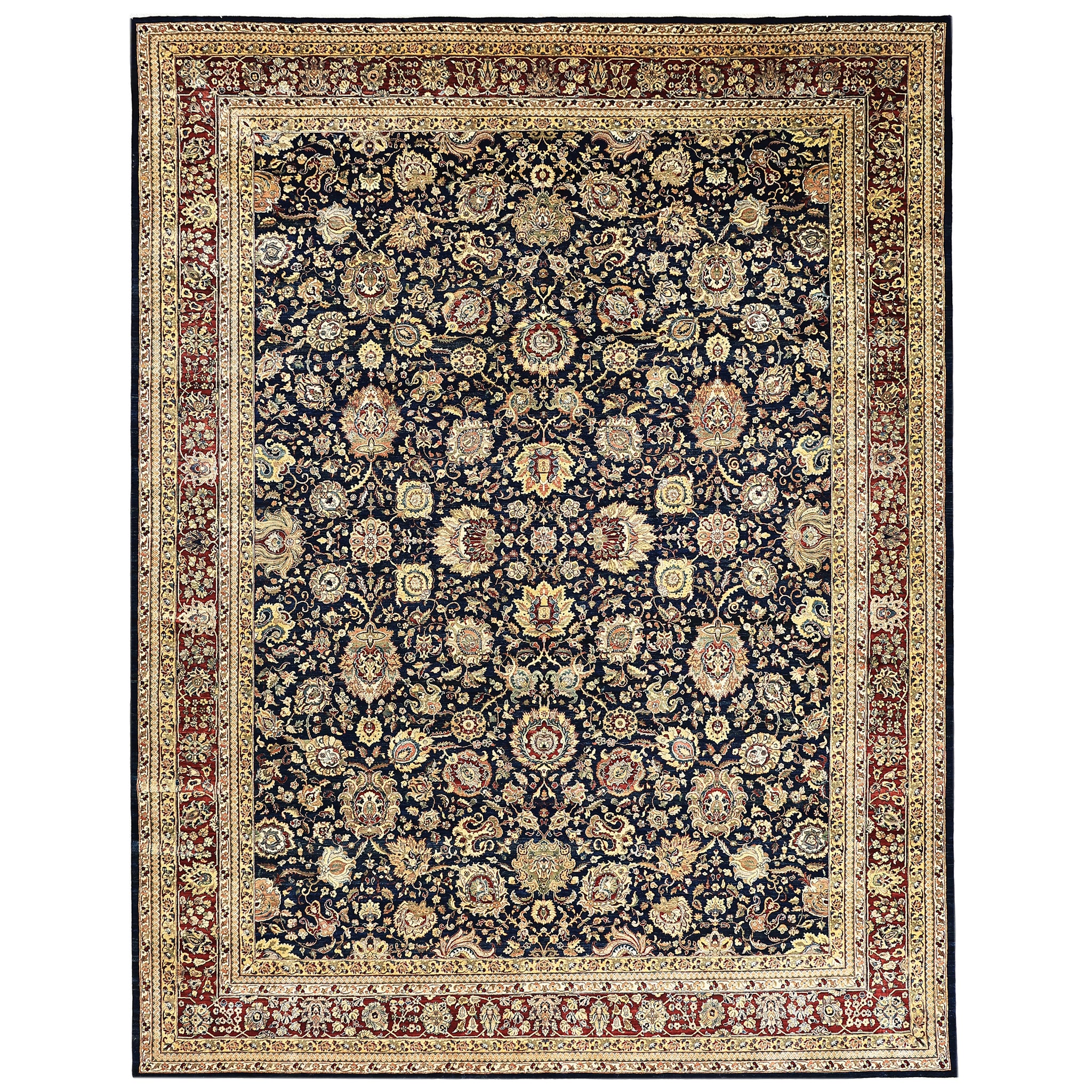 Traditional Wool Blue Handknotted Rug