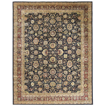 Traditional Wool Blue Handknotted Rug