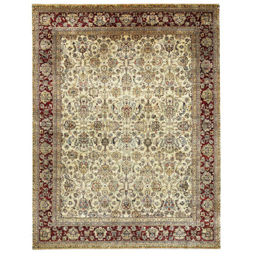 Traditional Wool Beige Handknotted Rug