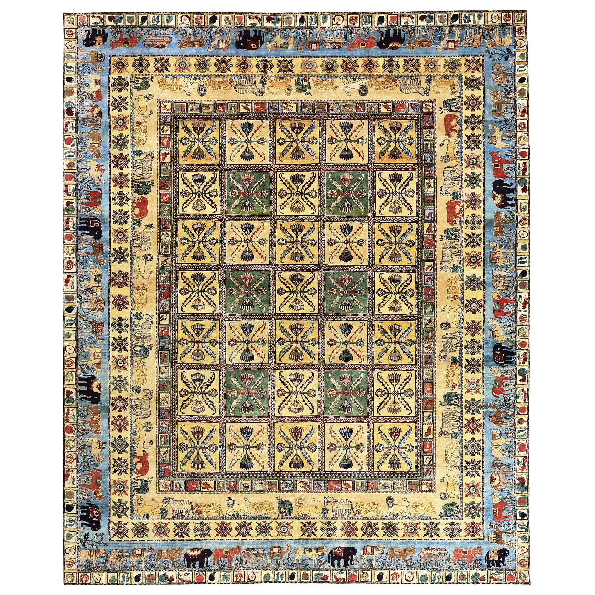 Traditional Wool Beige Handknotted Rug
