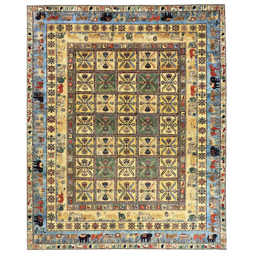 Traditional Wool Beige Handknotted Rug