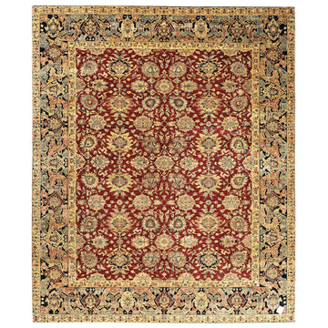 Traditional Wool Red Handknotted Rug