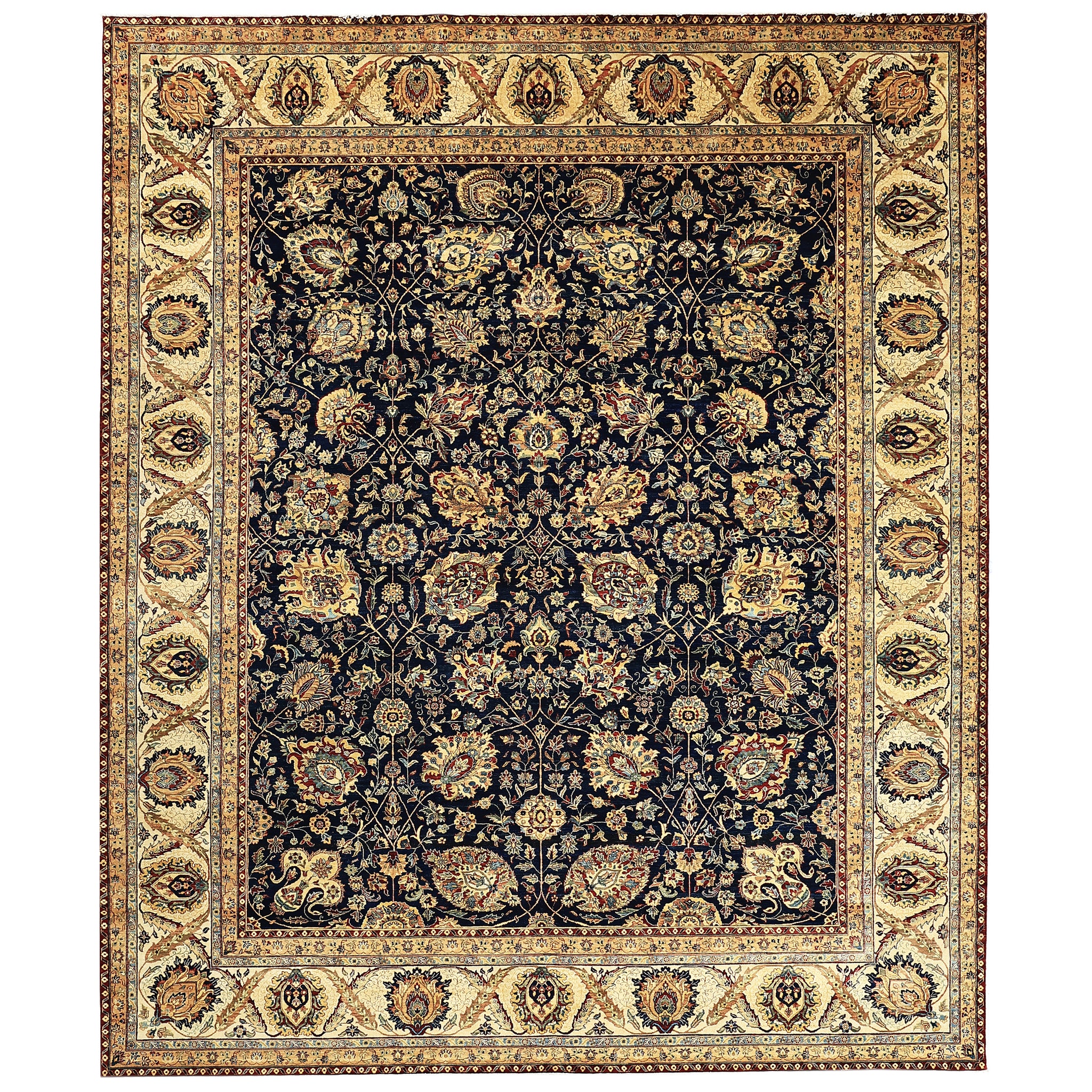 Traditional Wool Blue Handknotted Rug